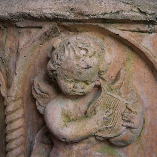 Large Garden Basin with Musical Putti Italian Renaissance Inspiration, 1950s For Sale - Image 12 of 15