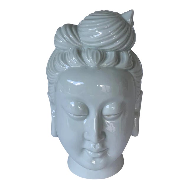 Vintage Japanese Porcelain Bust of a Lady For Sale