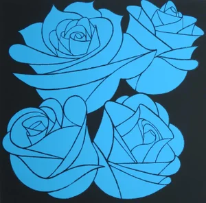Scott Kilgour, "Blue Riviera", Bright Flower Screenprint