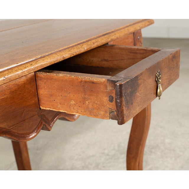 18th Century Country French Provincial Walnut Writing Desk For Sale - Image 14 of 18