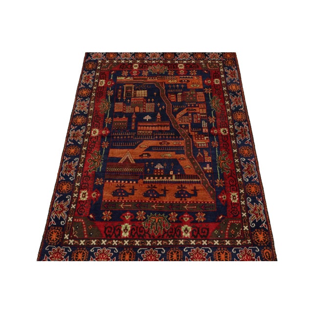 1950s 1950s Collectible Vintage Baluch Tribal Rug With Pictorial Patterns, From Rug & Kilim For Sale - Image 5 of 8