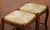 French Pair of French Louis XV Style Beech Stools With Rush Seats From Normandy For Sale - Image 3 of 7