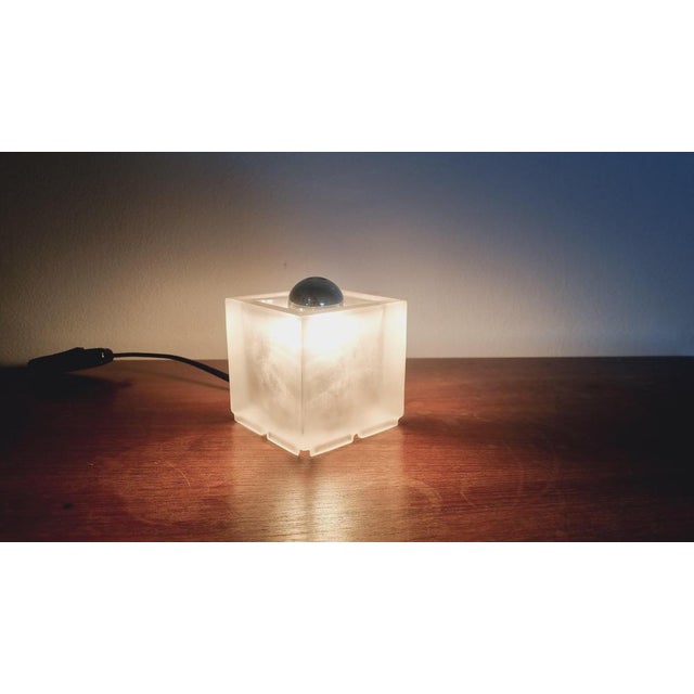 Mid-Century Table Lamp Ice Glass Cube from Peill & Putzler, Germany, 1970s For Sale - Image 10 of 16