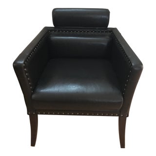 Vintage Mid Century Herman Miller Style Leather Club Chair For Sale