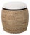 Braided Rattan Round Ottoman For Sale