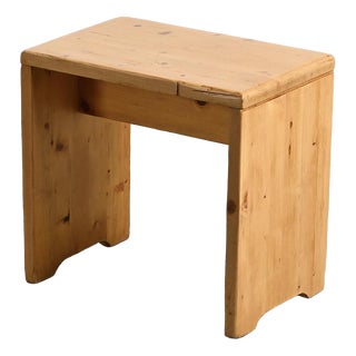 Pine Stool from Les Arcs, 1970s For Sale