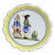 French Miniature Quimper Plate, Circa 1950 For Sale