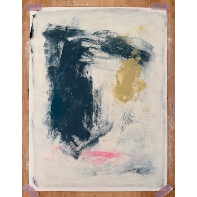 Abstract "Been Here Before" Original Contemporary Abstract Painting on Paper For Sale - Image 3 of 4