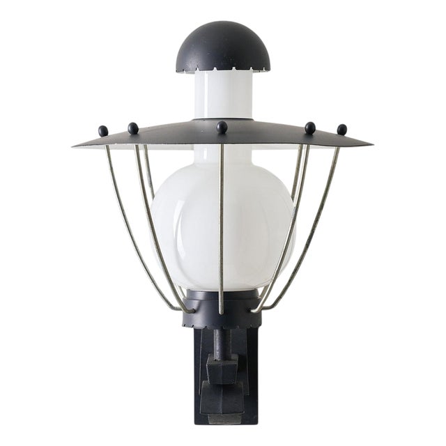 Outdoor Wall Lamp with Metal Shade and Glass Diffuser from Bega, 1970s For Sale