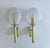 Gold Vintage Brutalist Glass Sconces from Doria Leuchten, Germany, Set of 2 For Sale - Image 8 of 18