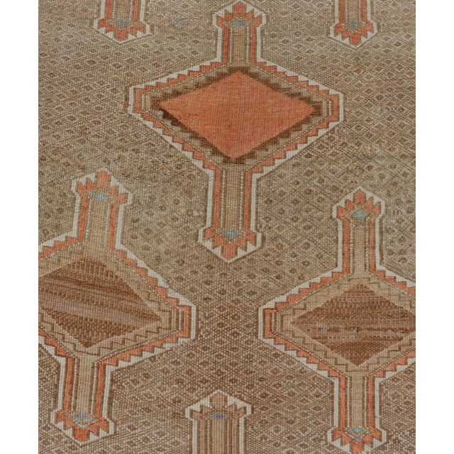 Unique & Colorful Turkish Kars Runner With Tribal Designs and Geometric Motifs For Sale - Image 4 of 11
