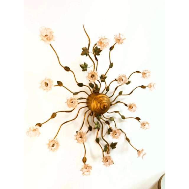 18-Light Ceiling Light in Murano Glass For Sale - Image 4 of 13