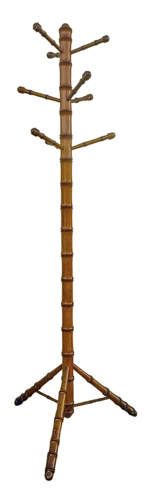 Antique French Faux Bamboo Coat Stand, 1900s