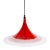 1970s Red Acrylic Witchs Hat Ceiling Lamp For Sale - Image 5 of 6
