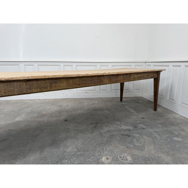 Tan Large Wooden Table, 1940 For Sale - Image 8 of 13