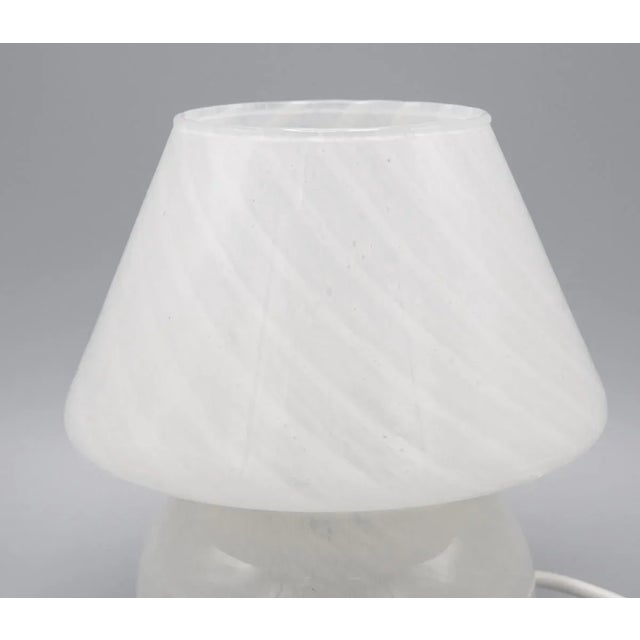 Vintage Mushroom Table Lamp in Grey Murano Glass, 1970s For Sale - Image 6 of 8