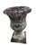 Vintage Classical Cast Stone Garden Urn With Fleur-De-Lis Relief & Weathered Patina For Sale In West Palm - Image 6 of 12