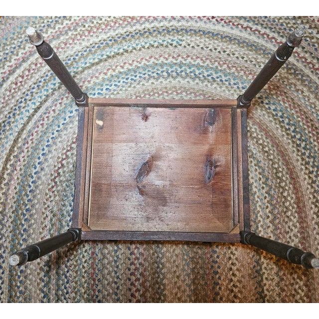 Antique Early 19th Century American Federal Cherry and Veneer 2 Draw Sewing Table For Sale - Image 15 of 18