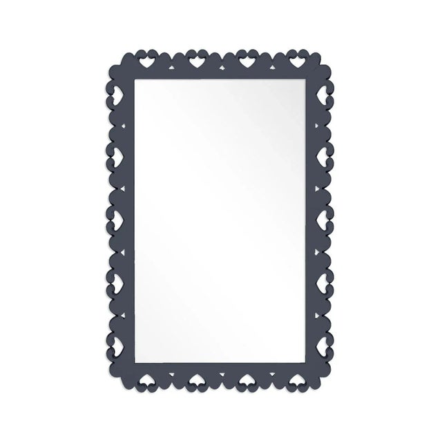 Contemporary Fleur Home Garden District Satsuma Rectangle Mirror in Hale Navy, 36x48 For Sale - Image 3 of 3
