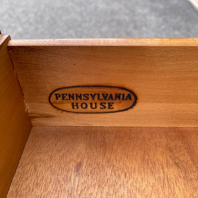 Wood 1960s Pennsylvania House Chippendale Solid Cherry Open Nightstand With Drawer For Sale - Image 7 of 12