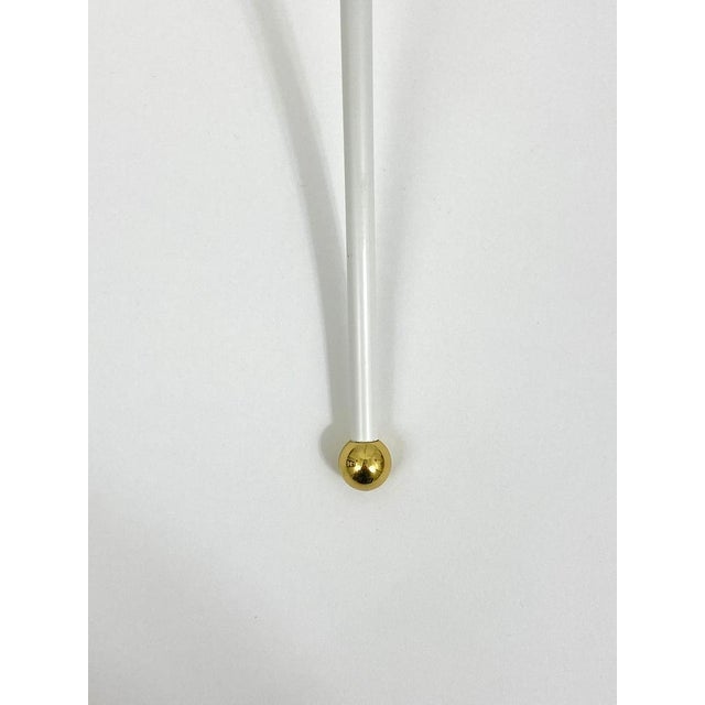 White Tripod Floor Lamp in Brass attributed to Frank & Wlach for Haus & Garten, Austria, 1950s For Sale - Image 4 of 18