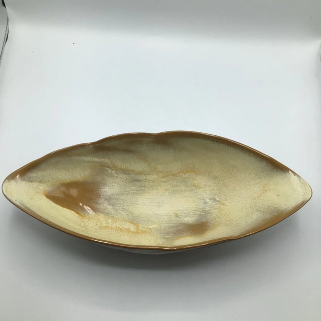 1960s Vintage Frankoma Centerpiece Plainsman Brown Satin Bowl For Sale - Image 5 of 13