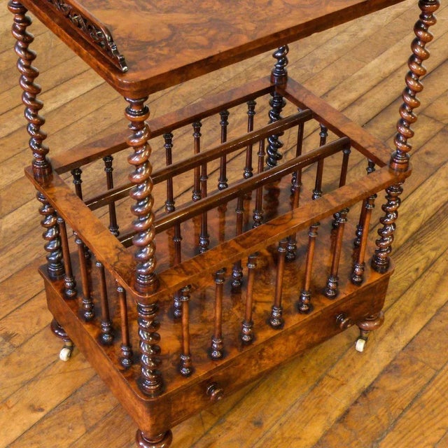 Victorian Walnut Canterbury, 1860s For Sale - Image 10 of 13