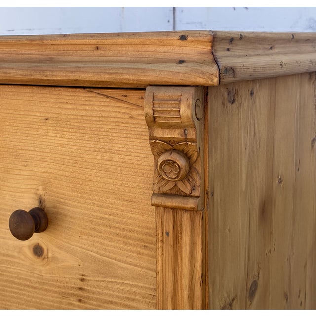 Pine Central European Chest of Three Drawers For Sale - Image 9 of 14