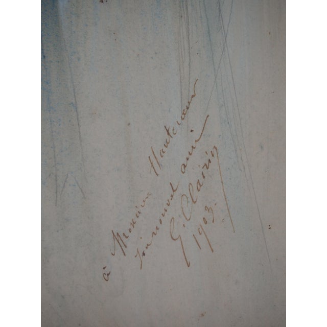 1900 - 1909 Sarah Bernhardt in the Lady of the Camellias Watercolor by Georges Clairin, 1903 For Sale - Image 5 of 10