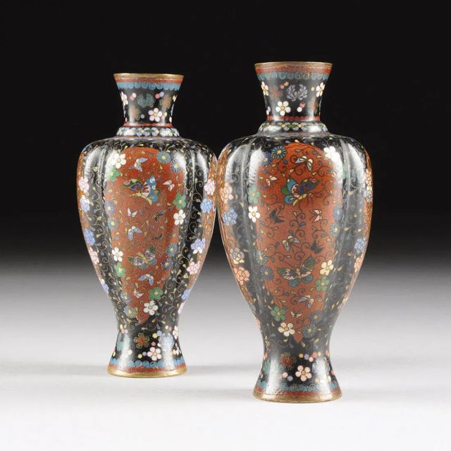 Pair Late 19th Century Japanese Cloisonne Bud Vases For Sale - Image 11 of 11