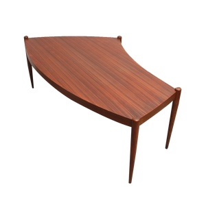 Curved Coffee Table in Walnut, 1965