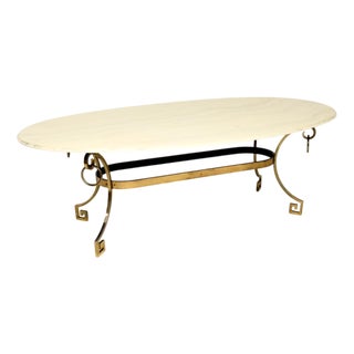 Vintage Italian Brass Dining Table, 1950s For Sale