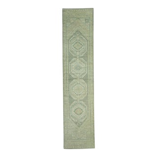 Turkish Oushak Rug 3' x 13'4" #19495 For Sale