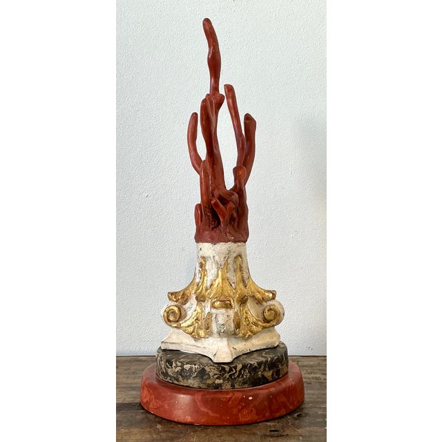 This exceptional vintage Italian scagliola sculpture is a masterclass in traditional craftsmanship and classical elegance....