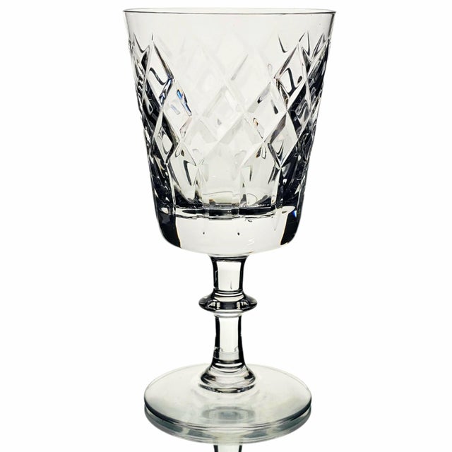 Late 20th Century Webb Corbett Wec2 English Lead Crystal Water Goblets Set of 8 For Sale In San Francisco - Image 6 of 11