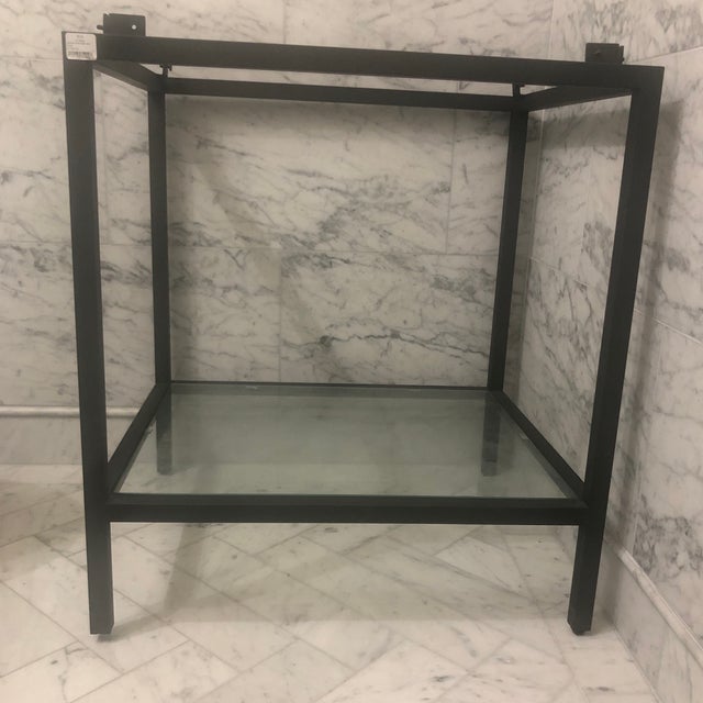 Restoration Hardware Hudson Metal Powder Washstand Bathroom Sink Vanity Base | Chairish