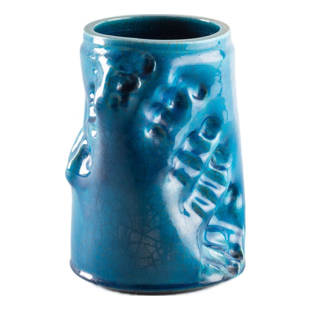 Vintage Italian Distorto Vase with Finger Prints by Carlo Zauli, 1972 For Sale