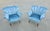 In this listing you will find two extraordinary early Mid Century Modern club or lounge chairs with curved backrest. They...