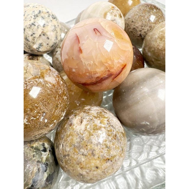 Decorative Marble Spheres, France, 1970s, Set of 19 For Sale - Image 11 of 12