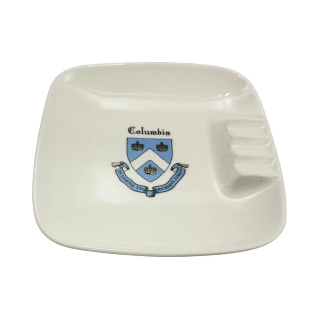 Vintage Columbia University Ceramic Ashtray Catchall Dish Ivy League For Sale In Washington DC - Image 6 of 9