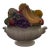 Vintage Majolica Ceramic Fruit Centerpiece Bowl For Sale