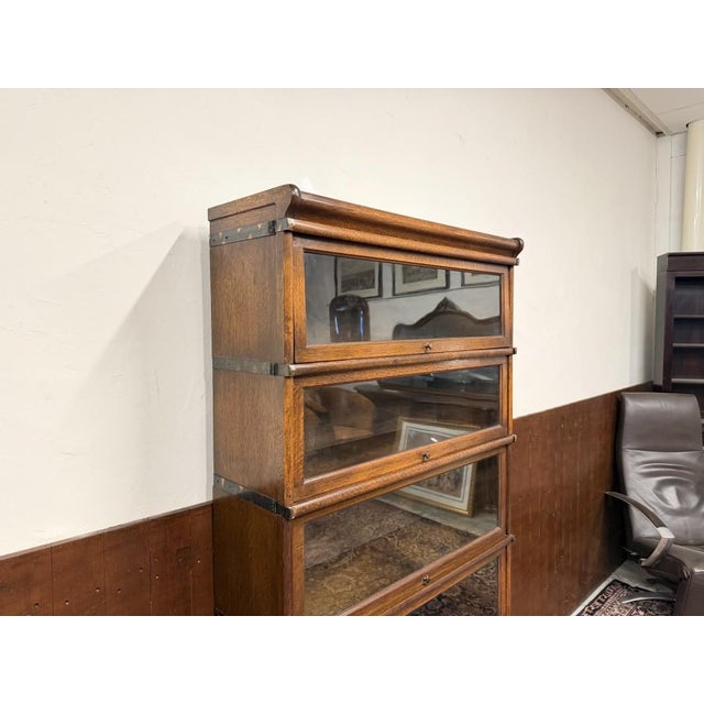 Antique English Bookcase from Globe Wernicke For Sale - Image 6 of 13