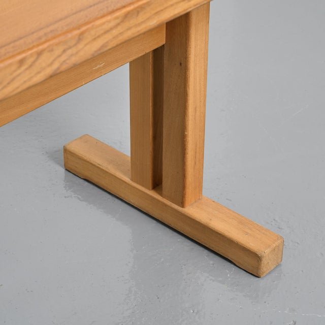 Elm Dining Table by Charlotte Perriand for Les Arcs, France, 1970s For Sale - Image 9 of 13