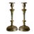 Golden Metal Candleholders, 1940s, Set of 2 For Sale
