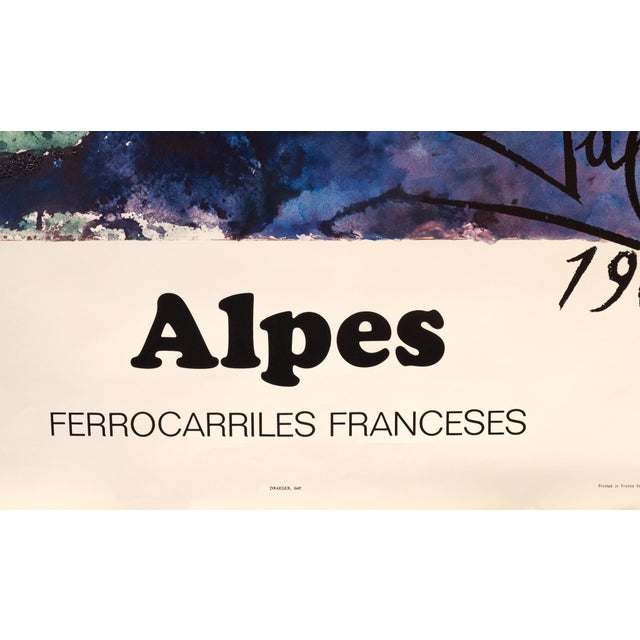Modern 1969 French Salvador Dali Travel Poster, Alpes For Sale - Image 3 of 5