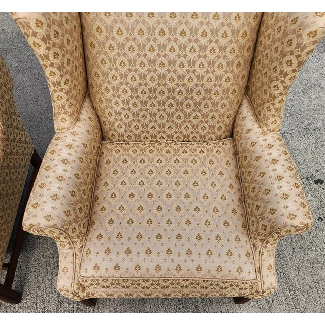 Ethan Allen Wingback Chairs Pair For Sale - Image 13 of 16