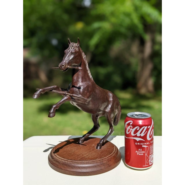 1970s 1970s Numbered 28/50 Alvin A. White "Rampant Colt" Bronze Sculpture w/R.L. Wilson Provenance For Sale - Image 5 of 13