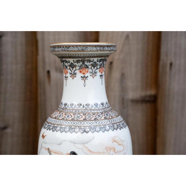 20th Century Chinese Famille Rose Grisaille and Iron Red Porcelain Vase For Sale - Image 18 of 18