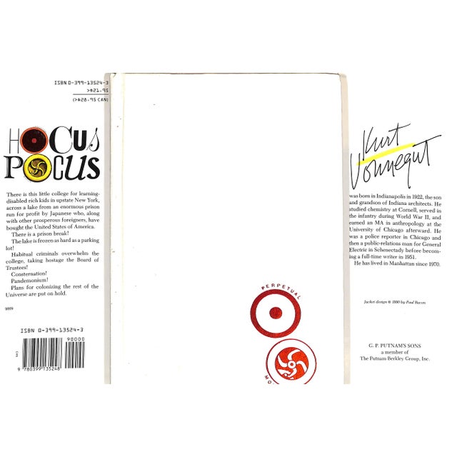 Traditional "Hocus Pocus" 1990 Vonnegut, Kurt For Sale - Image 3 of 7