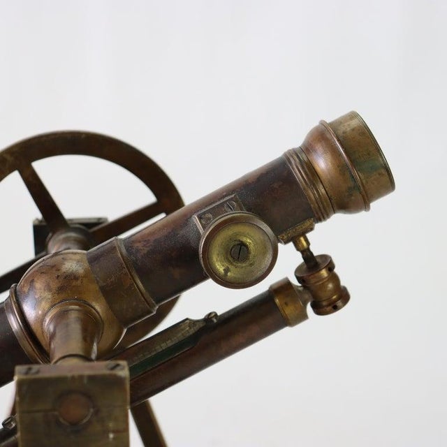 Brass Antique W. & L. E. Gurley Co. Brass Surveyor’s Transit/Theodolite C1890 For Sale - Image 8 of 13